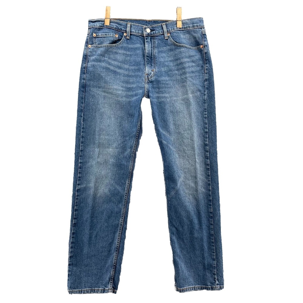 Levis 505 Jeans Mens 36x31* Blue Whisker Denim Skate 90's Grunge Streetwear Work